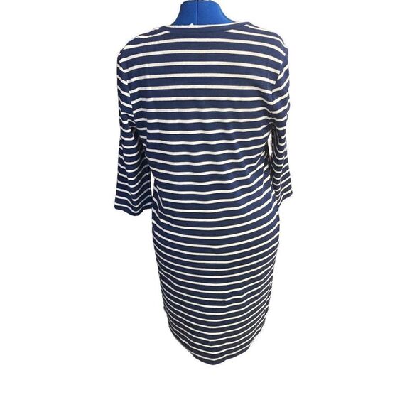 OLD NAVY Blue & White Striped Nautical Dress Size Large - Picture 3 of 11